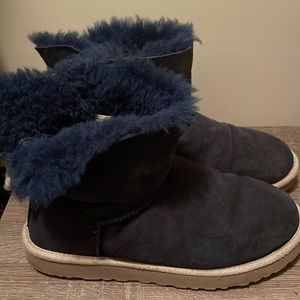 Womens Navy Bow Uggs